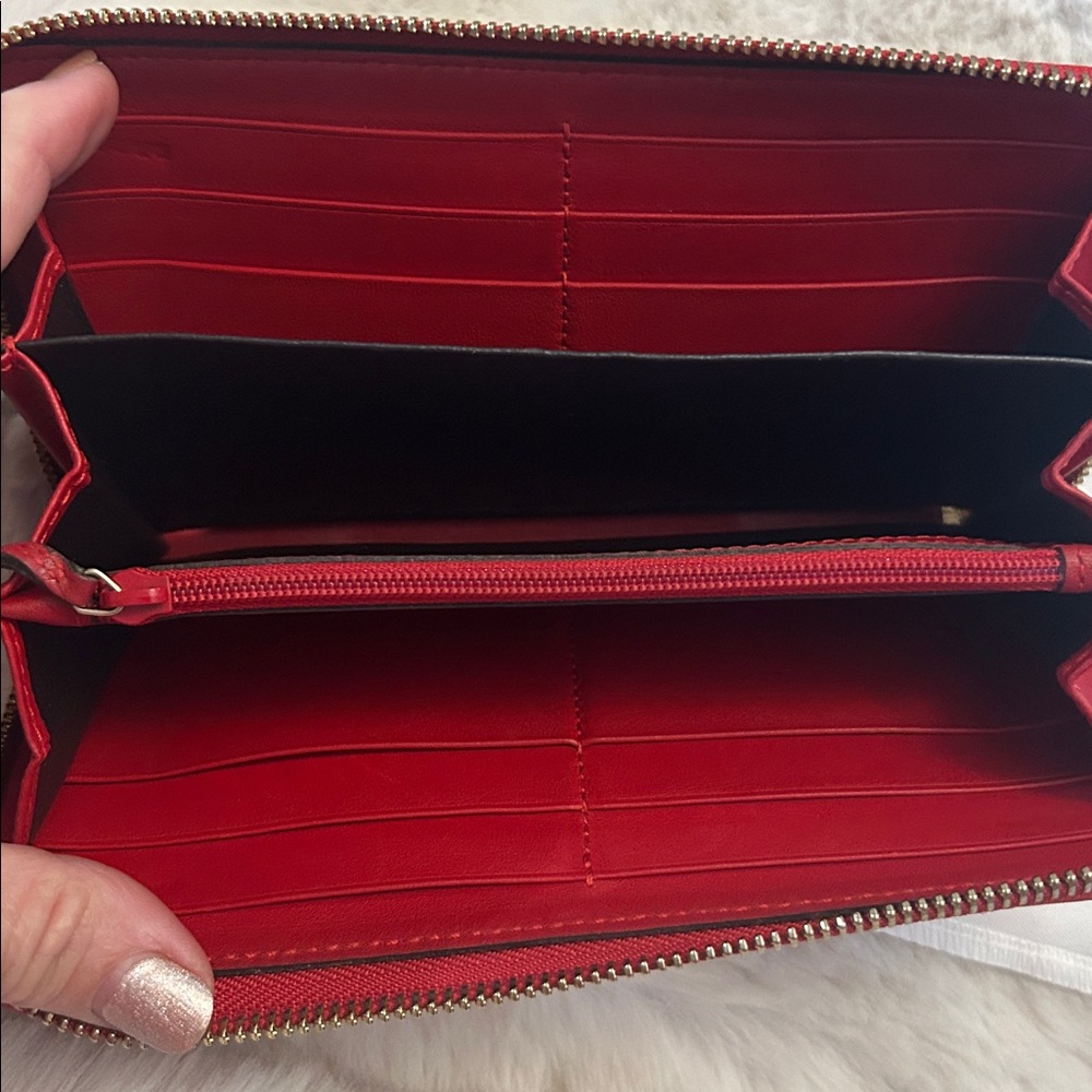 Gucci Red leather micro GG long zip around wallet - Picture 13 of 14
